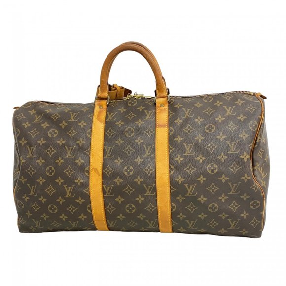 LOUIS VUITTON Brown Monogram Keepall 50 Boston Bag - Picture 1 of 15
